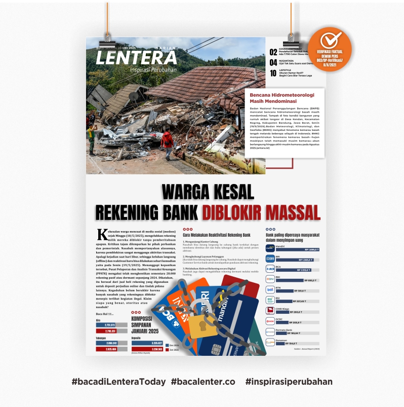 Warga Kesal Rekening Bank Diblokir Massal (Koran Selasa, 20/5/2025)