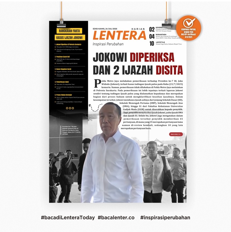 Jokowi Diperiksa dan 2 Ijazah Disita (Koran Kamis, 24/7/2025)
