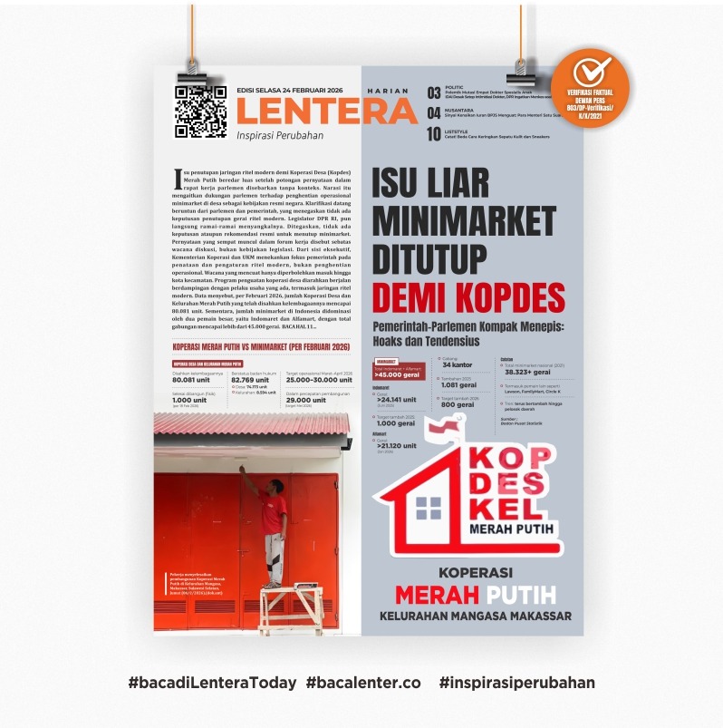 Isu Liar Minimarket Ditutup demi Kopdes (Koran Selasa, 24 Februari 2026)