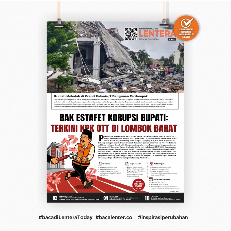 Bak Estafet Korupsi Bupati : Terkini KPK OTT di Lombok Barat (Koran Selasa, 21 Juli 2026)