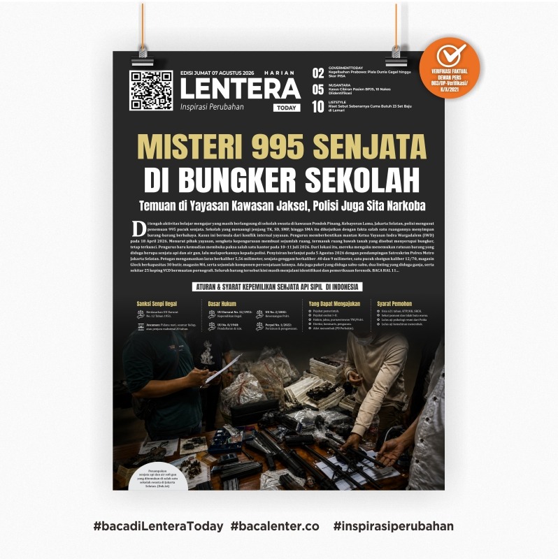 Misteri 995 Senjata di Bungker Sekolah (Koran Jumat,7 Agustus 2026)