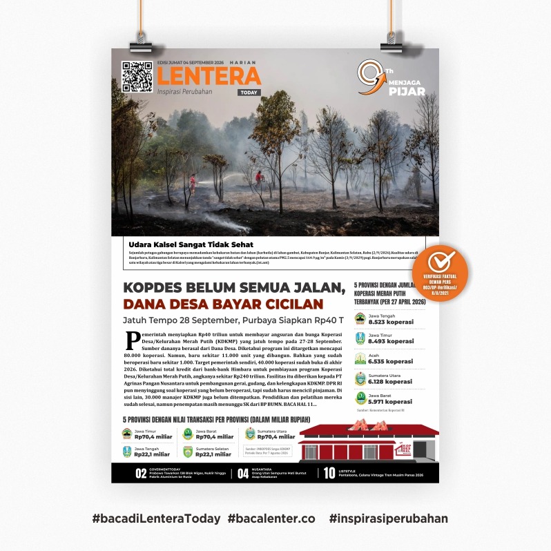 Kopdes Belum Semua Jalan, Dana Desa Bayar Cicilan (Koran Jumat, 4 September 2026)