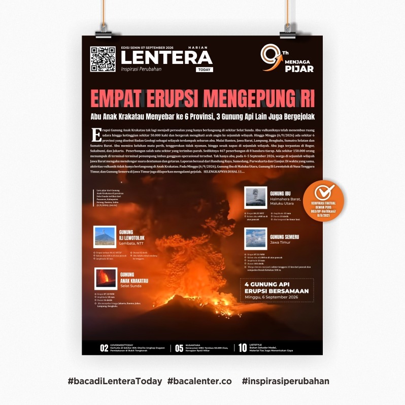 Empat Erupsi Mengepung RI (Koran Senin, 7 September 2026)