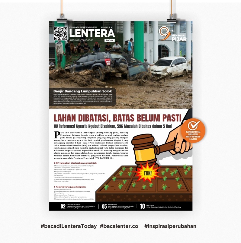 Lahan Dibatasi, Batas Belum Pasti (Koran Rabu, 23 September 2026)