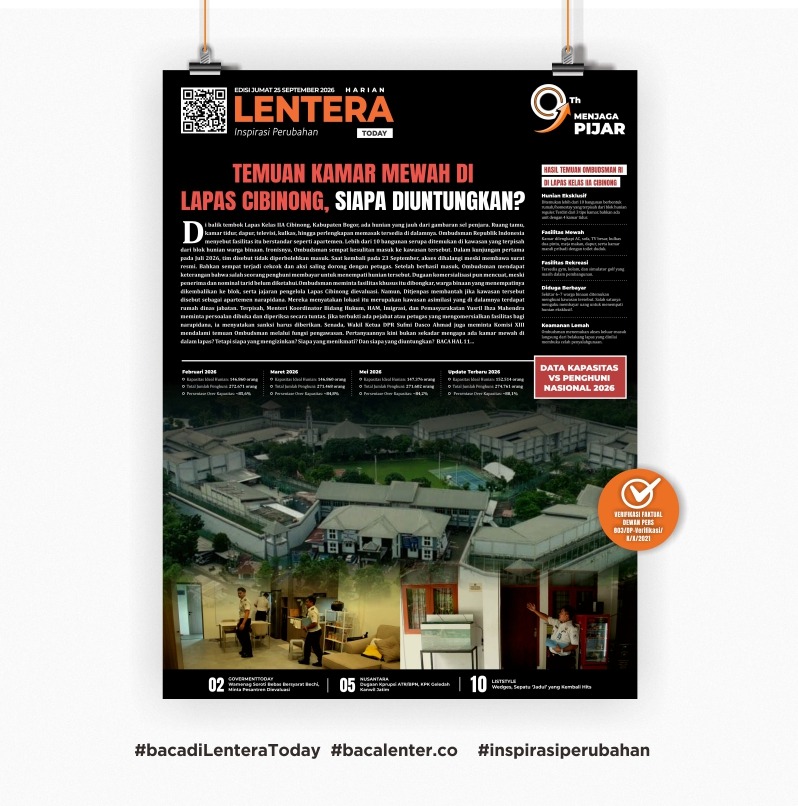 Temuan Kamar Mewah di Lapas Cibinong, Siapa Diuntungkan? (Koran Jumat, 25 September 2026)