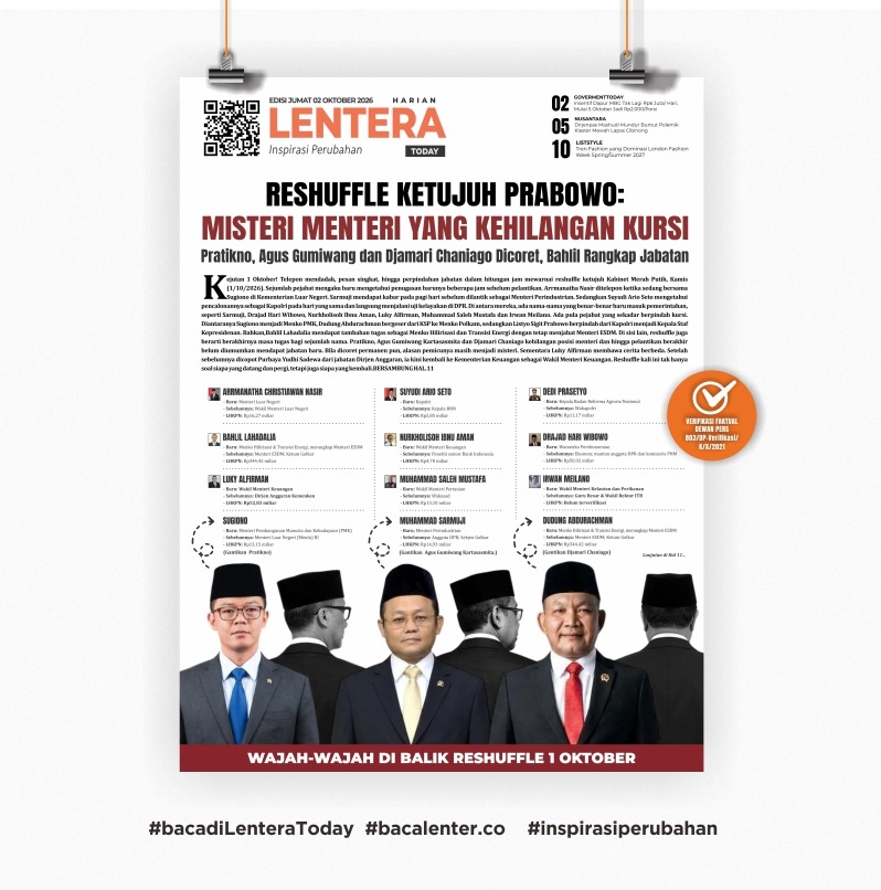 Reshuffle Ketujuh Prabowo: Misteri Menteri yang Kehilangan Kursi (Koran Jumat, 2 Oktober 2026)