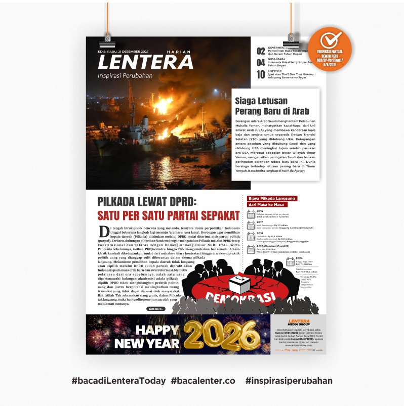 Pilkada Lewat DPRD : Satu per Satu Partai Sepakat (Koran Rabu, 31 Desember 2025)