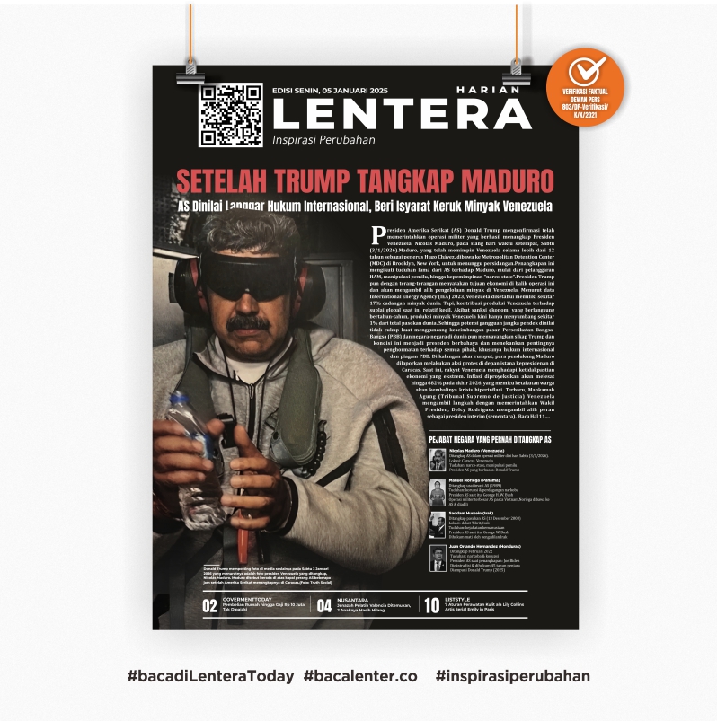 Setelah Trump Tangkap Maduro (Koran Senin, 5 Januari 2026)