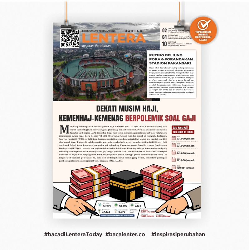 Dekati Musim Haji, Kemenhaj-Kemenag Berpolemik soal Gaji (Koran Jumat, 13 Februari 2026)