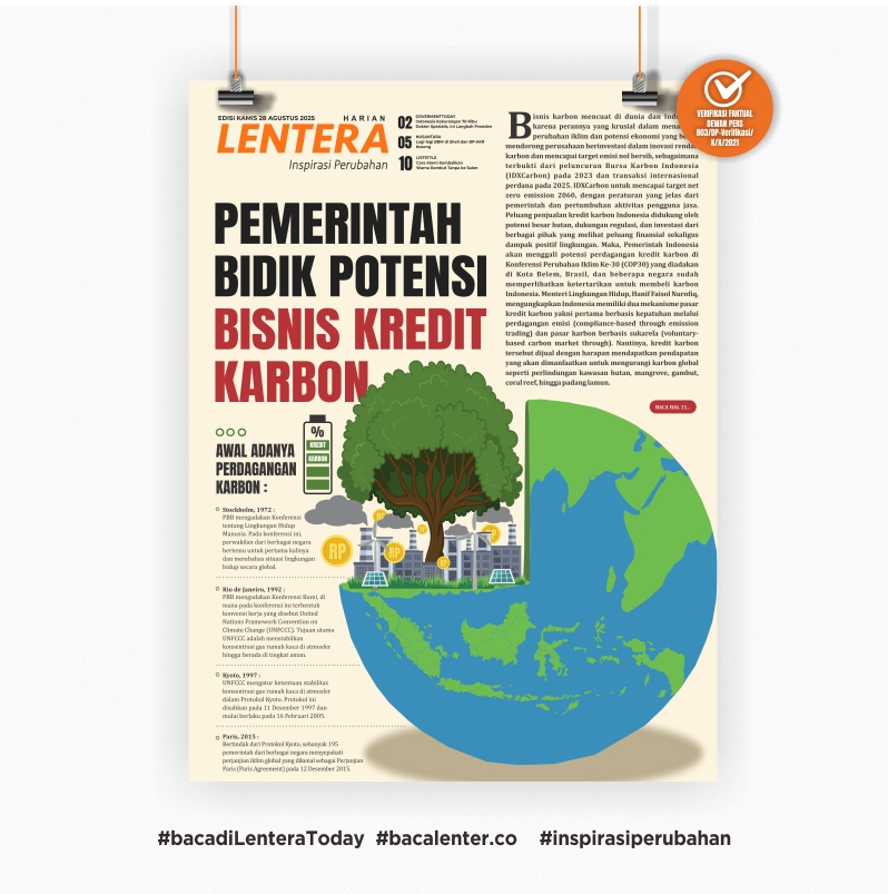 Pemerintah Bidik Potensi Bisnis Kredit Karbon (Koran Kamis, 28/8/2025)