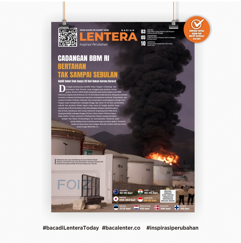 Cadangan BBM RI Bertahan Tak Sampai Sebulan (Koran Kamis, 5 Maret 2026)