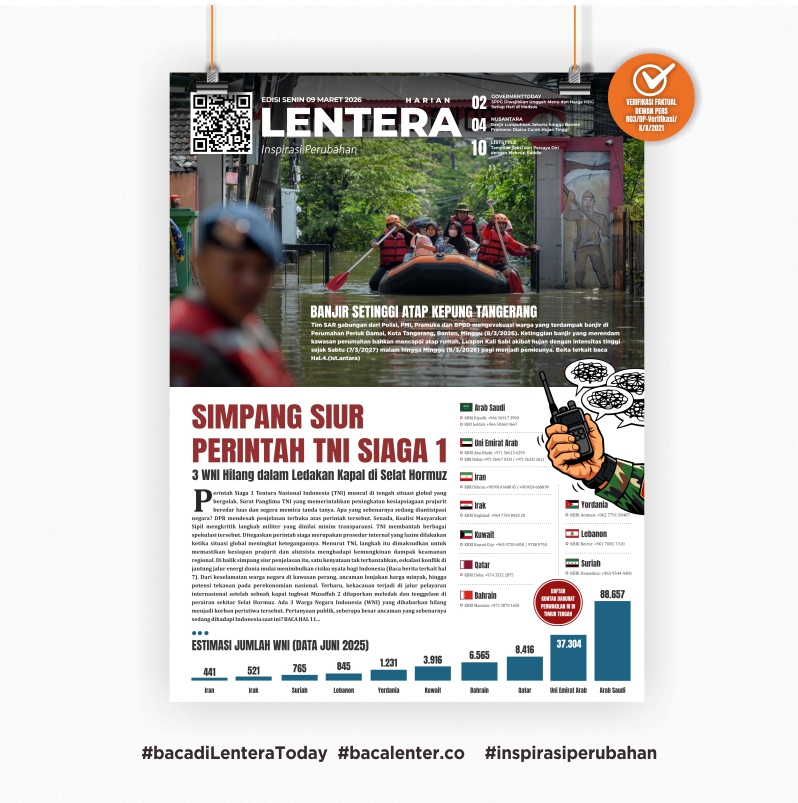 Simpang Siur Perintah TNI Siaga 1 (Koran Senin, 9 Maret 2026)