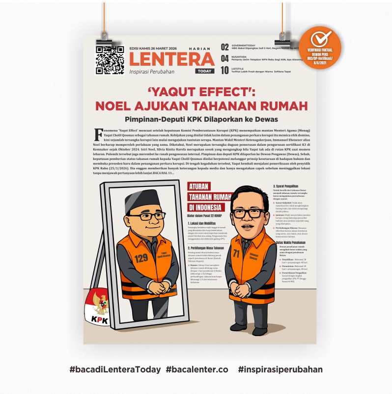 'Yaqut Effect' : Noel Ajukan Tahanan Rumah (Koran Kamis, 26 Maret 2026)