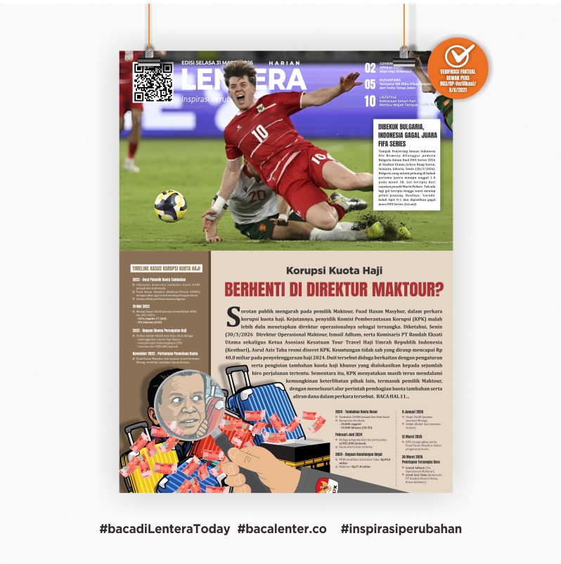 Korupsi Kuota Haji Berhenti di Direktur Maktour (Koran Selasa, 31 Maret 2026)