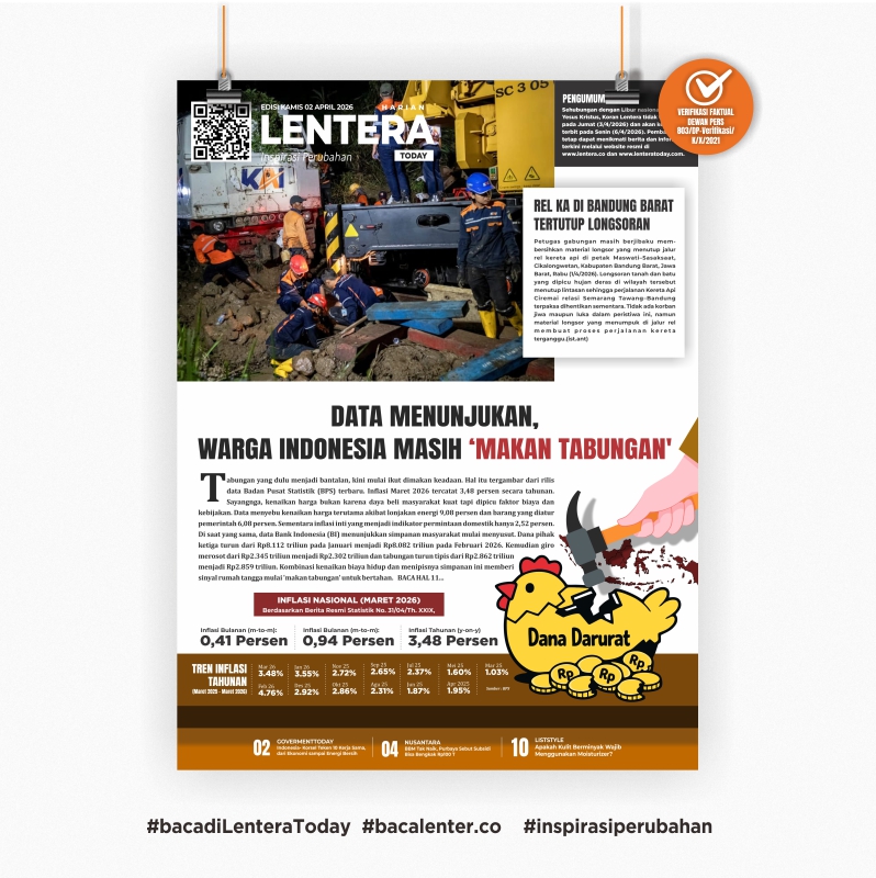 Data Menunjukkan, Warga Indonesia Masih 'Makan Tabungan' (Koran Kamis, 2 April 2026)