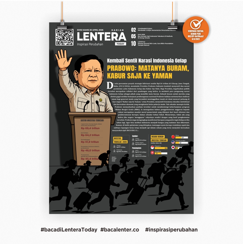 Kembali Sentil Narasi Indonesia Gelap (Koran Kamis, 30 April 2026)