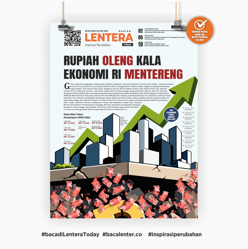 Rupiah Oleng Kala Ekonomi RI Mentereng (Koran Rabu, 6 Mei 2026)