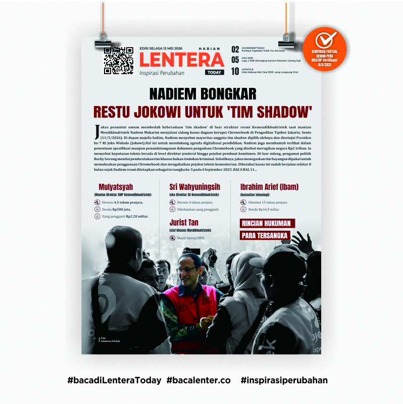 Nadiem Bongkar Restu Jokowi untuk 'Tim Shadow' (Koran Selasa, 12 Mei 2026)
