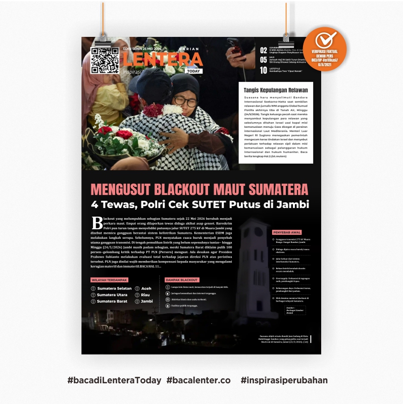 Mengusut Blackout Maut Sumatera (Koran Senin, 25 Mei 2026)