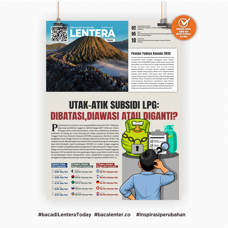 Utak-atik Subsidi LPG : Dibatasi, Diawasi, atau Diganti ? (Koran Selasa, 2 Juni 2026)