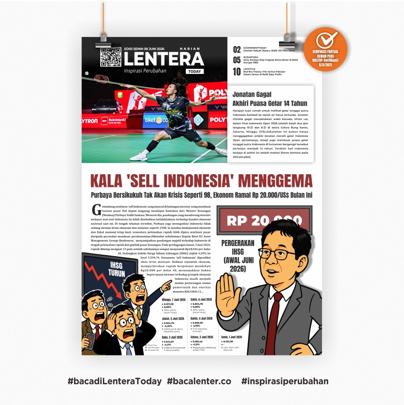Kala 'Sell Indonesia' Menggema (Koran Senin, 8 Juni 2026)