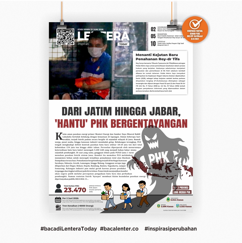Dati Jatim hingga Jabar, 'Hantu' PHK Bergentayangan (Koran Senin, 22 Juni 2026)