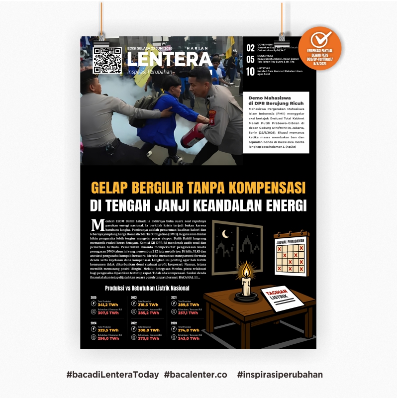 Gelap Bergilir Tanpa Kompesasi (Koran Selasa, 23 Juni 2026)