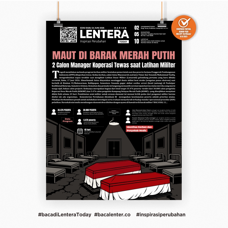 Maut di Barak Merah Putih (Koran Rabu, 24 Juni 2026)