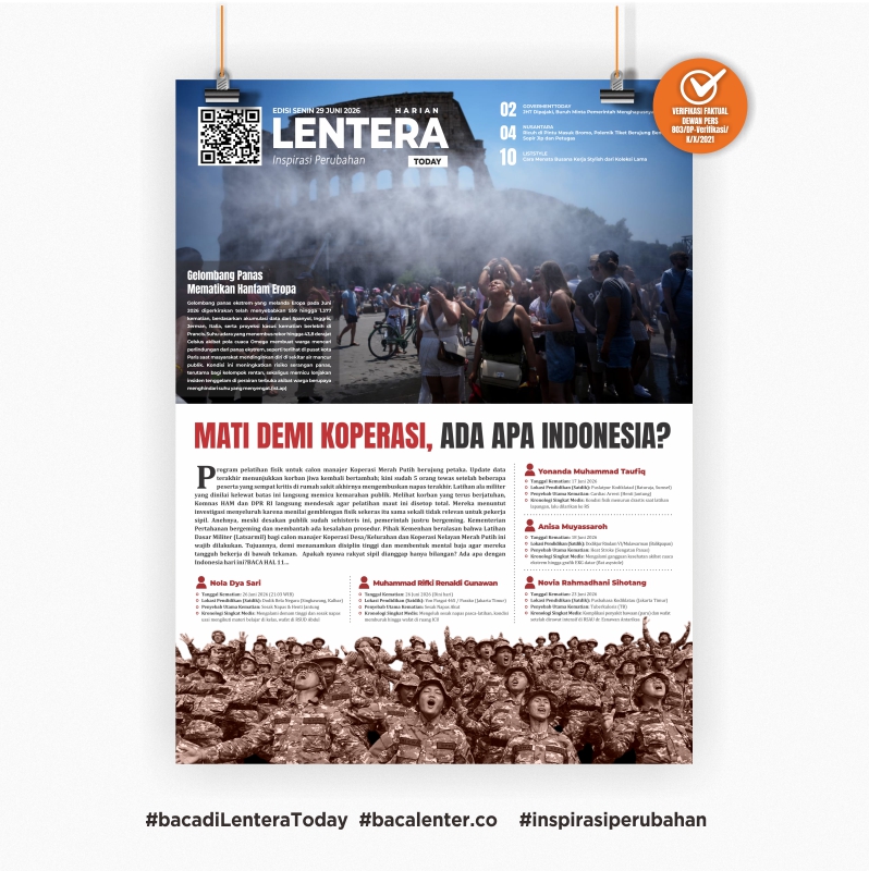 Mati Demi Koperasi, Ada Apa Indonesia ? (Koran Senin 29 Juni 2026)