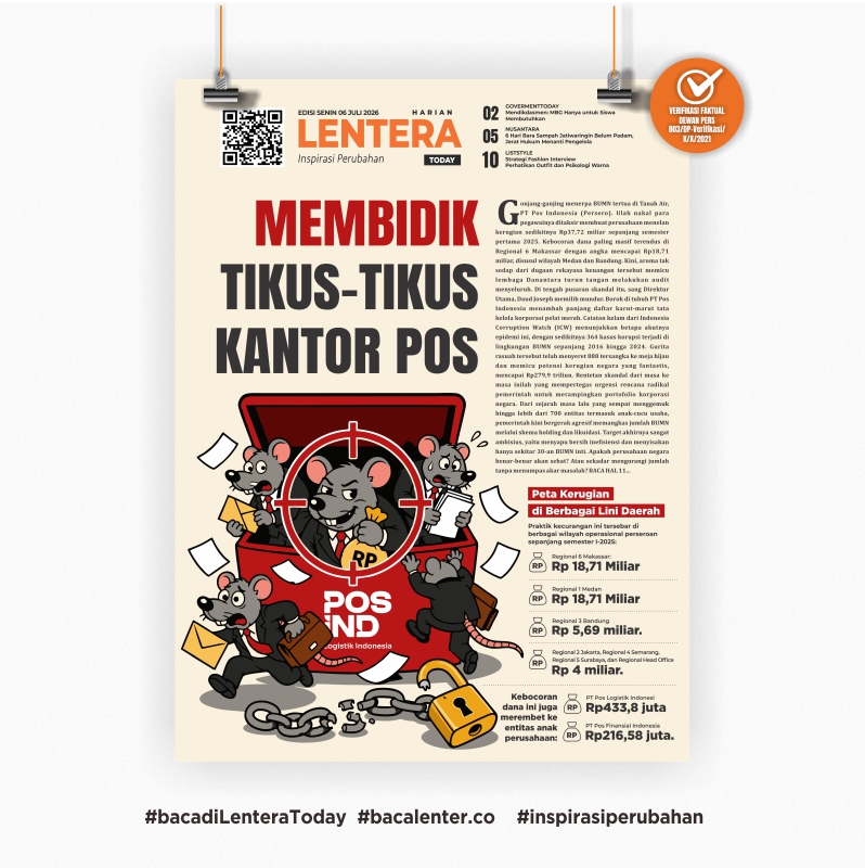  Membidik Tikus-tikus Kantor Pos (Koran Senin, 6 Juli 2026)