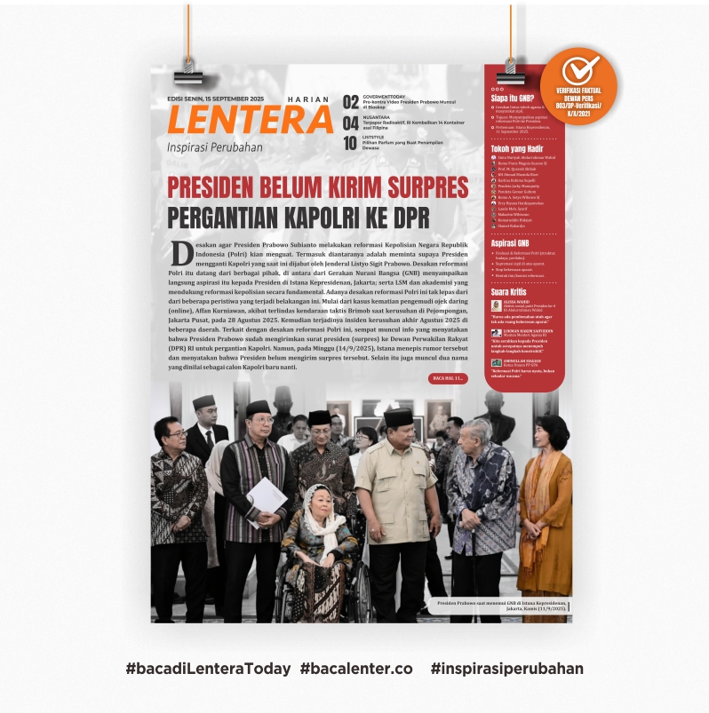 Presiden Belum Kirim Surpres Pergantian Kapolri ke DPR (Koran Senin, 15/9/2025)