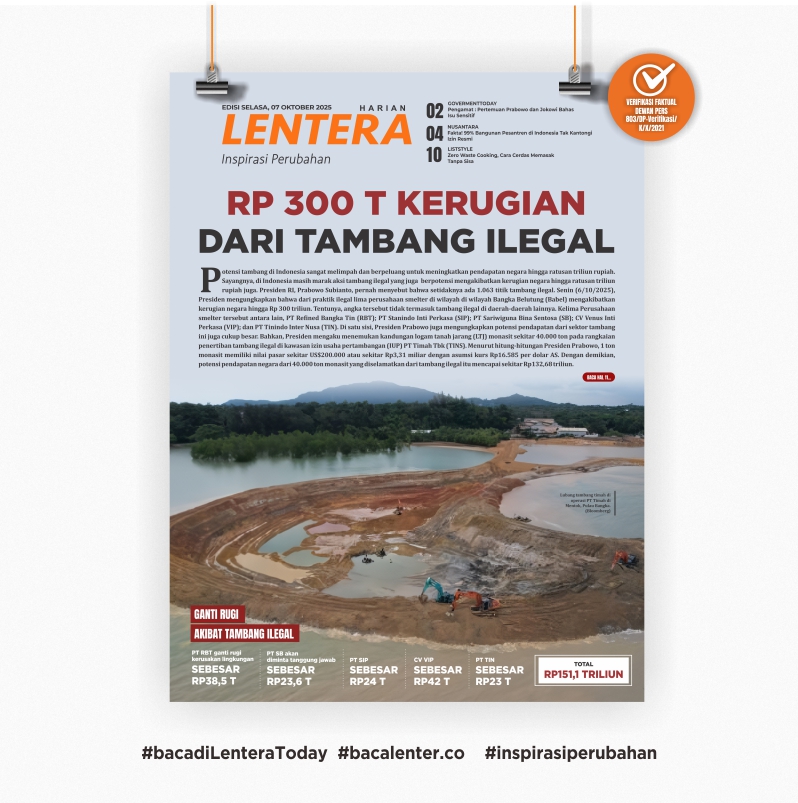 Rp 300 T Kerugian Dari Tambang Ilegal (Koran Selasa, 7/10/2025)