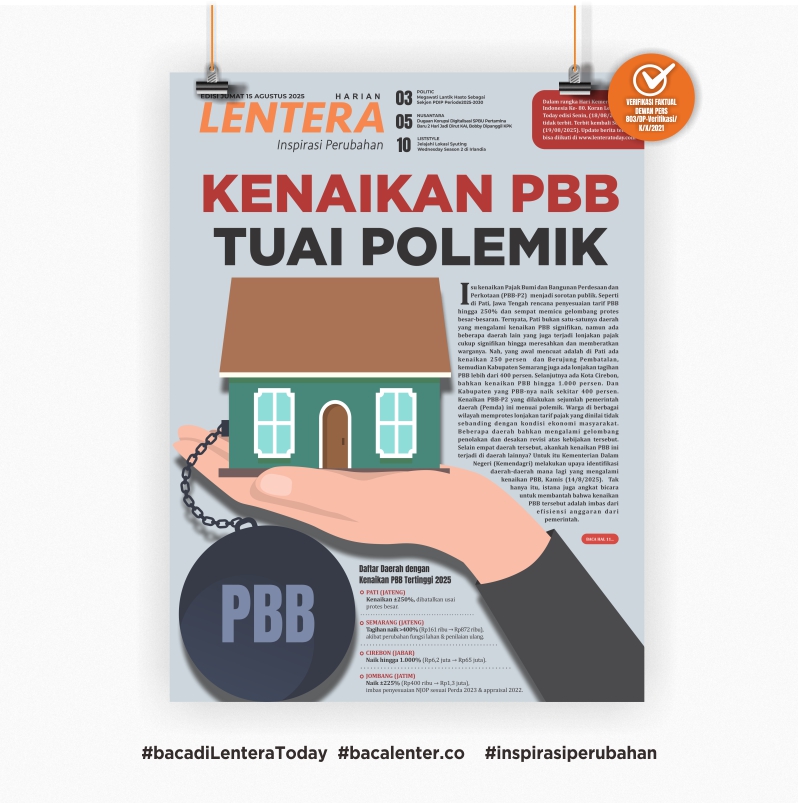 Kenaikan PBB Tuai Polemik (Koran Jumat, 15/8/2025)