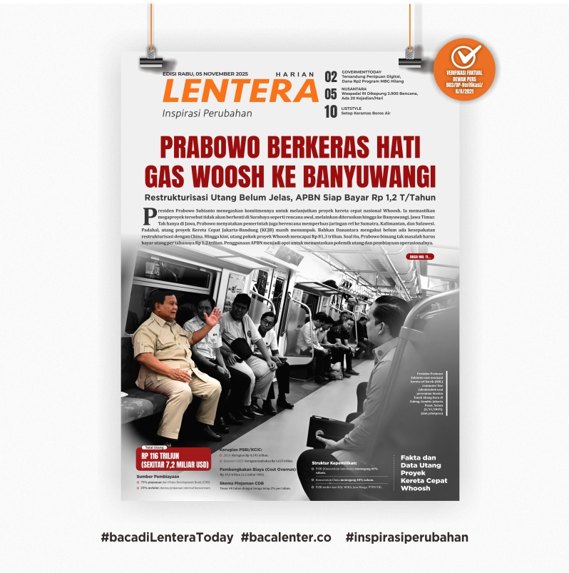 Prabowo Berkeras Hati Gas Woosh ke Banyuwangi (Koran Rabu, 5/11/2025)