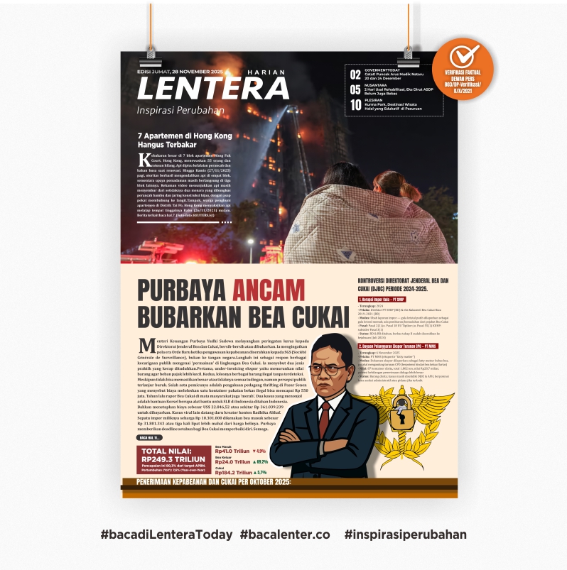 Purbaya Ancam Bubarkan Bea Cukai (Koran Jumat, 28 November 2025)