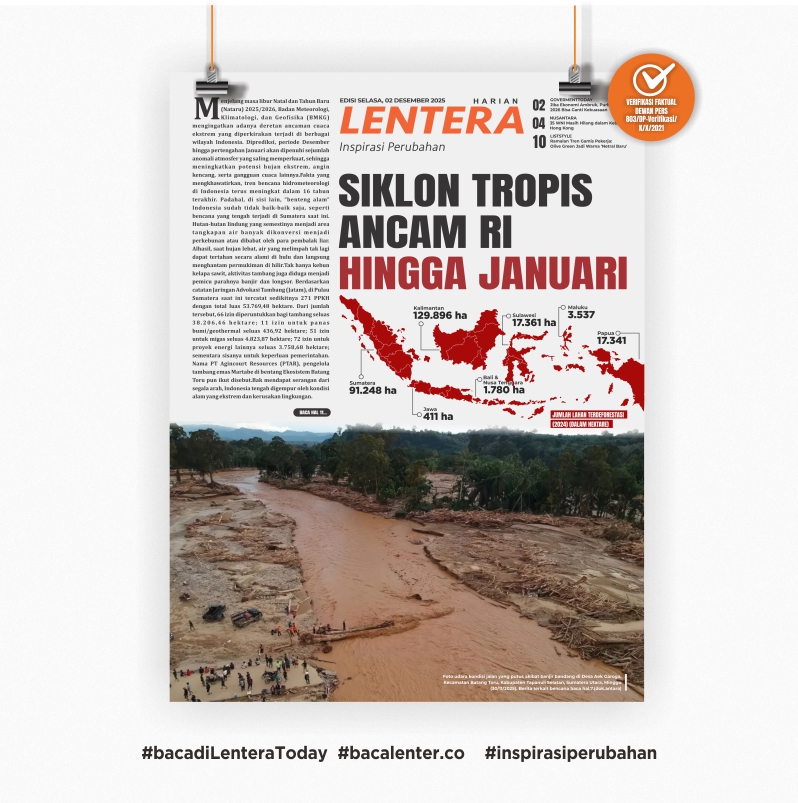 Siklon Tropis Ancam RI hingga Januari (Koran Selasa, 2 Desember 2025)