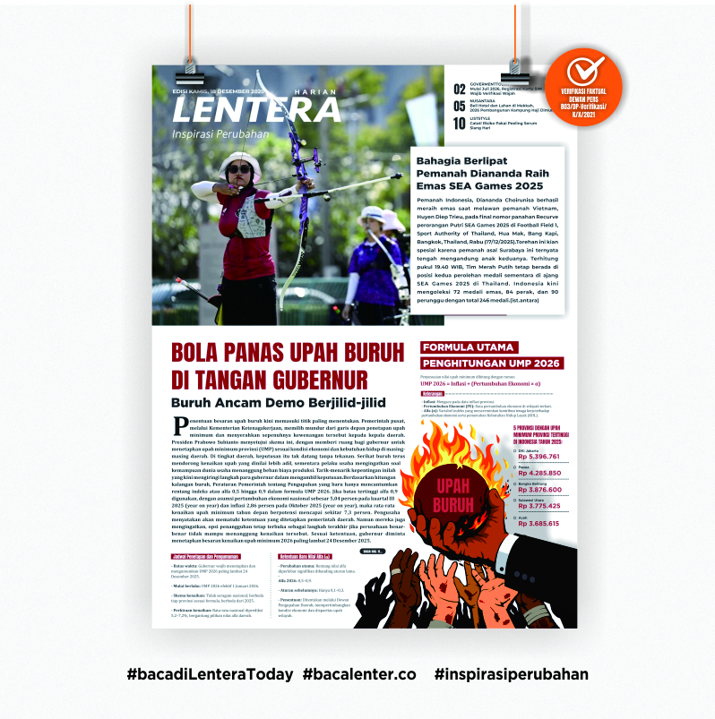 Bola Panas Upah Buruh di Tangan Gubernur (Koran Kamis, 18 Desember 2025)
