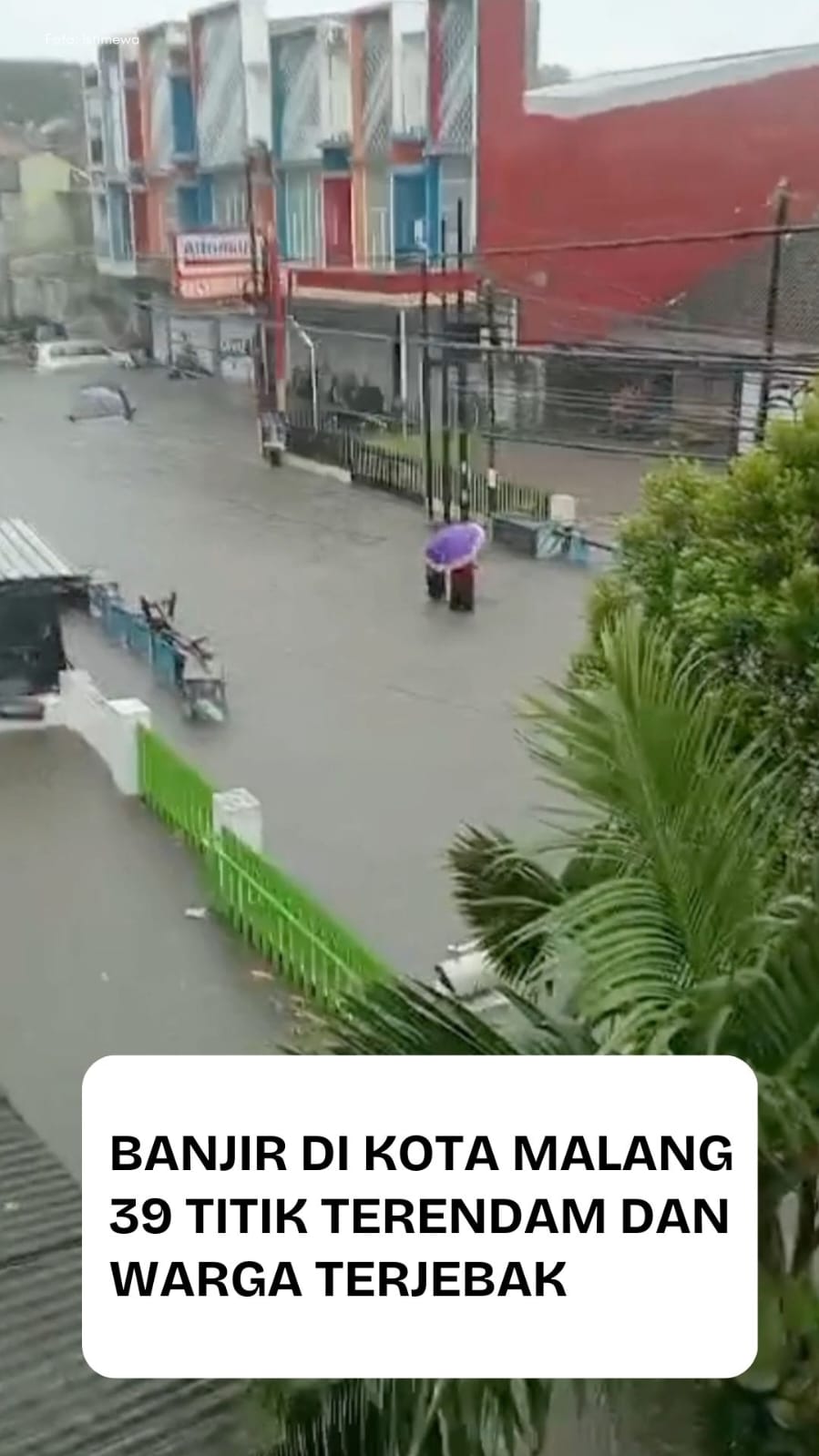 Banjie di Kota Malang 39 Titik Terendam dan Warga Terjebak