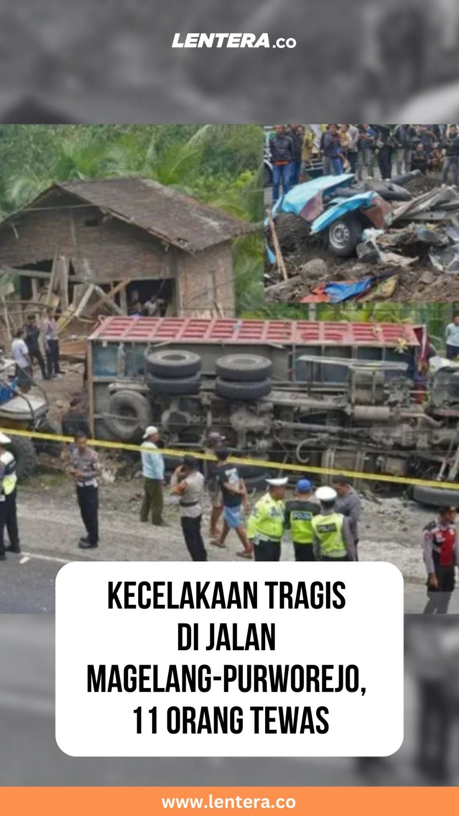 Kecelakaan Tragis di Jalan Magelang-Purworejo, 11 Orang Tewas