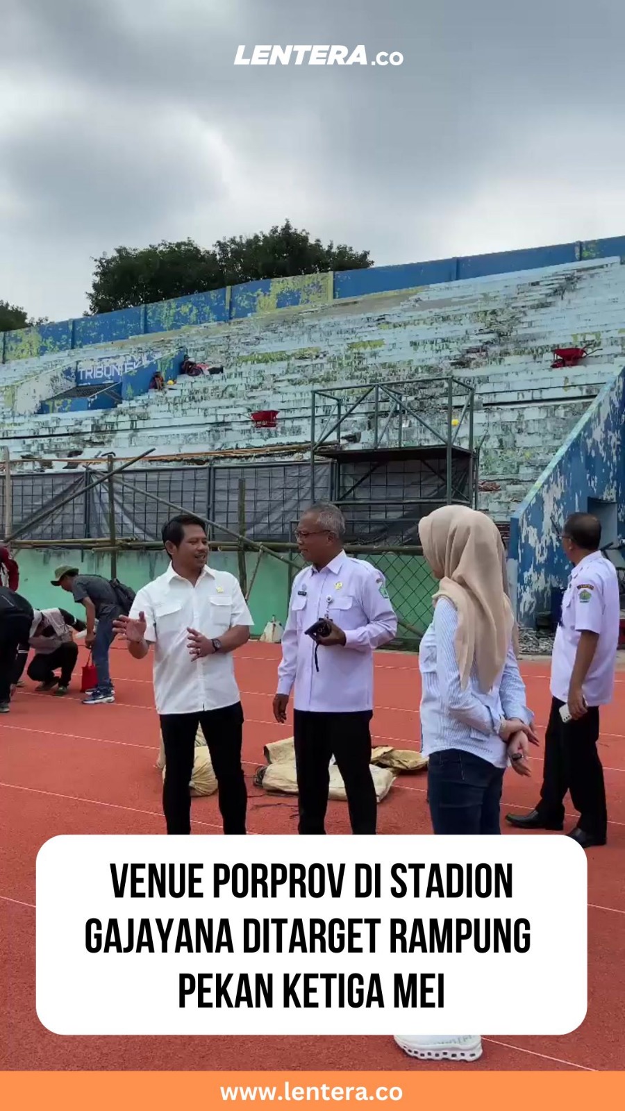 Venue Porprov di Stadion Gajayana Ditarget Rampung Pekan ke Tiga Mei 