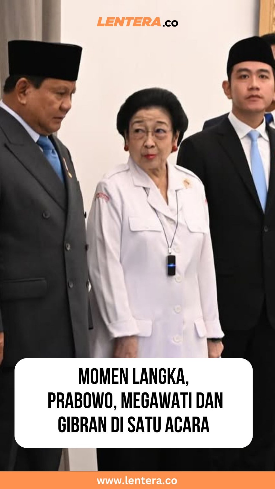 Momen Langkah, Prabowo, Megawati dan Gibran di Satu Acara